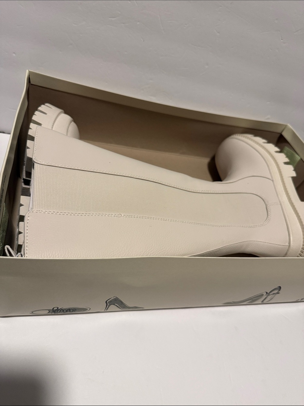 a new day Cream Over-The-Knee Chunky Chelsea Boots